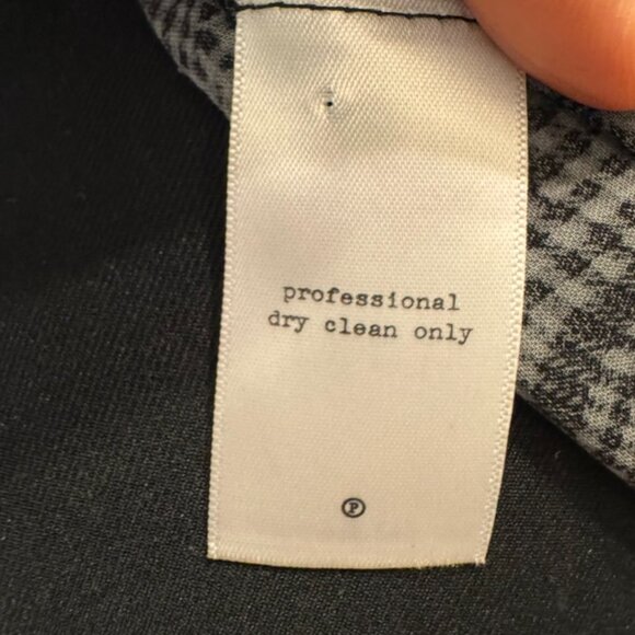 RAG & BONE 100% Silk Shirtdress Fit-and-Flare Gray Black Plaid Dress - Size 6 - Picture 9 of 11